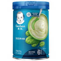 PLUS会员：Gerber 嘉宝 婴儿营养米粉 菠菜味 2段 225g