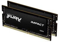 Kingston 金士顿 FURY Impact 64GB(2x32GB)2666MHz DDR4 CL16 笔记本电脑内存套件 带 2 KF426S16IBK2/64