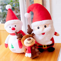 贝利雅 麋鹿雪人玩偶布娃娃儿童圣诞节元旦活动公仔大号毛绒玩具礼物
