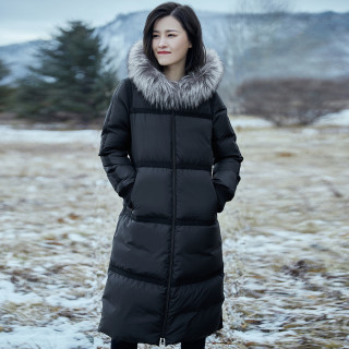 girdear哥弟女士中长款羽绒服a400326