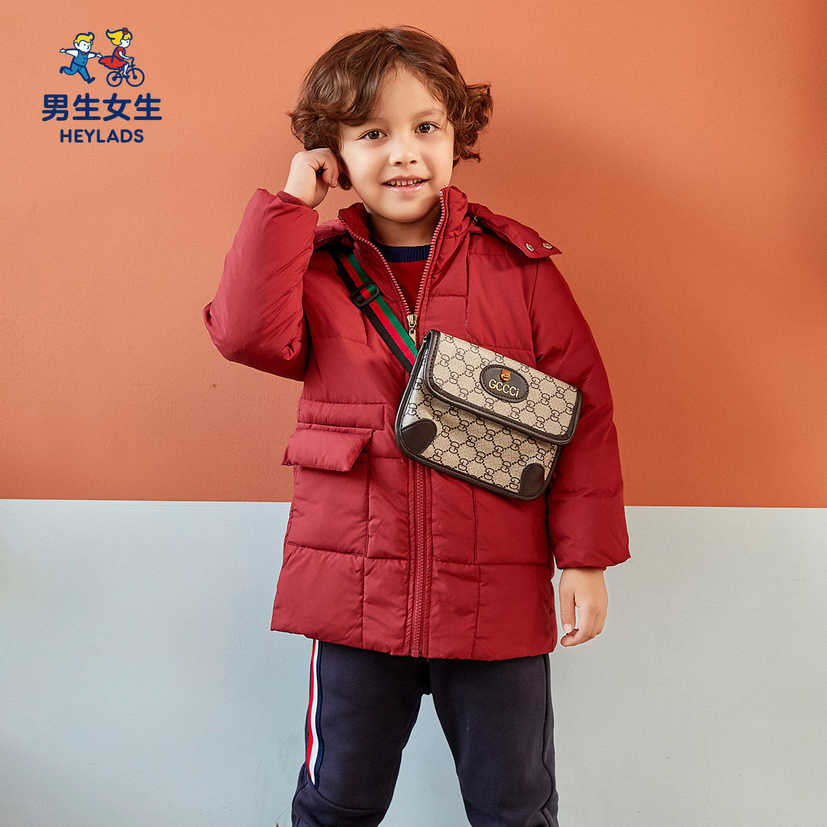 HEY LADS 男生女生 新年装 男小童带帽棉衣外套