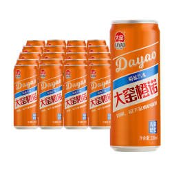 大窑橙诺橙味汽水易拉罐330ml24罐装