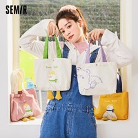 Semir 森马 109121153313-582066 卡通帆布手提包