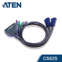 ATEN 宏正 CS62S 多电脑KVM切换器 2口PS/2圆口键鼠切换  二进一出分配器工业
