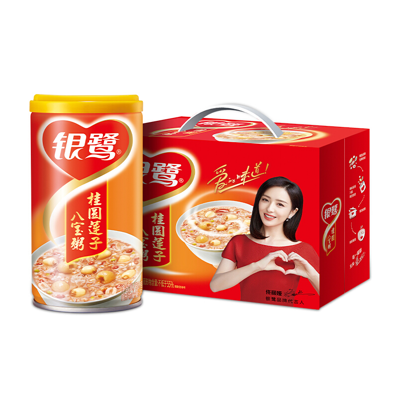 银鹭 桂圆莲子八宝粥 360g*12罐