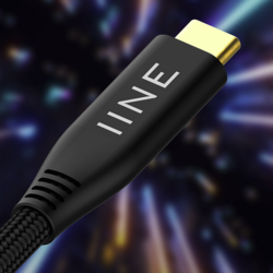 IINE 良值 L424 氮化镓多功能充电器 Type-C/USB/HDMI 45W+双Type-C 100W 数据线 1m 黑色