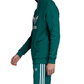 adidas ORIGINALS TREFOIL HOODIE 男子运动卫衣 EJ9681 绿色 L