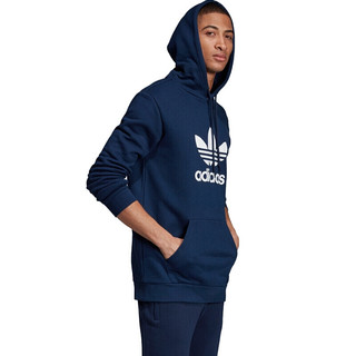 adidas ORIGINALS TREFOIL HOODIE 男子运动卫衣 EJ9682 蓝色 S