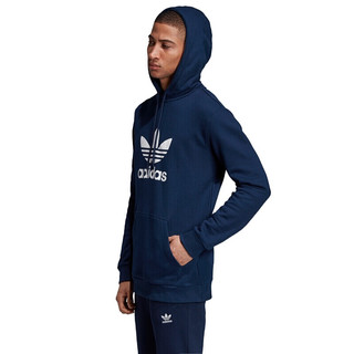 adidas ORIGINALS TREFOIL HOODIE 男子运动卫衣 EJ9682 蓝色 S