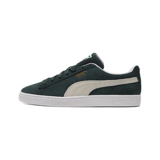 PUMA 彪马 Suede Classic Xxi 中性运动板鞋 374915-16 深绿色/白 44