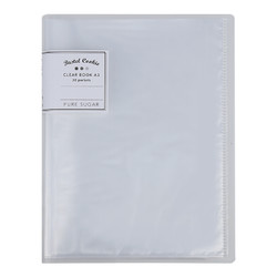 KOKUYO 国誉 淡彩曲奇系列 WSG-CBCW28T A3对折型文件夹 透明色 20袋