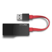 TP-LINK USB转网线口 外置RJ45有线网络 USB百兆千兆以太网网卡 台式机电脑转换器 TL-UF210红色 百兆网卡