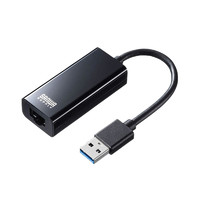 SANWA SUPPLY 山业 sanwa supply 局域网适配器 USB3.1 有线局域网转换黑色 千兆通信 高速网络