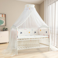 belopo 贝乐堡 儿童婴儿床蚊帐全罩式通用带支架开门式新生儿宝宝防蚊罩遮光防风
