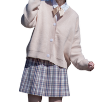 HUI KONG SHI 绘空室 雨霖铃 JK制服 女士格裙 紫色 42cm M