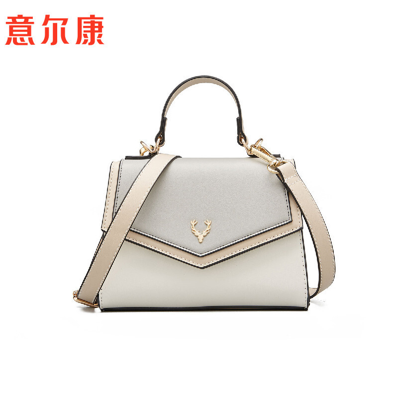 yearcon 意尔康 新款手提包女包时尚大容量简约百搭斜挎包女 杏色