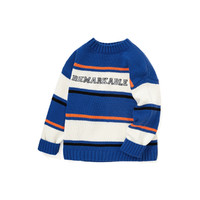 Balabala 巴拉巴拉 22C034201804-8509  男童条纹毛衣 中国蓝 160cm