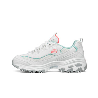 SKECHERS 斯凯奇 D'lites1.0 女子休闲运动鞋 99999863/WLB 白色/浅蓝色 37