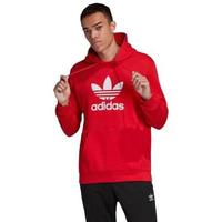 adidas ORIGINALS TREFOIL HOODIE 男子运动卫衣 FM3783 亮橙红荧光 XS