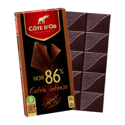 COTE D'OR 克特多金象 86%可可黑巧克力100g*2块糖果春游每日零食便携随带