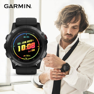 GARMIN 佳明 fenix 5 Plus蓝宝石镜面光电心率三星定位钛合金表身表链NFC支付GPS导航户外飞5旗舰级运动手表