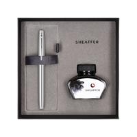 Sheaffer 犀飞利 钢笔 100系列 E0931343-30 钢杆白夹 F尖 墨水礼盒装