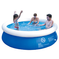 吉龙 儿童游泳池 免充气三层夹网 蓝色加高 240*76cm