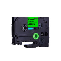 befon 得印 AZe-731 标签机色带 12mm*8m 绿底黑字 单个装