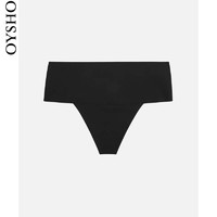 OYSHO Oysho 黑色高腰无痕内裤三角裤丁字裤T裤简约时尚 30072705800