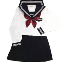 何仔不是JK 浓绀 JK制服 水手服 女士中间服上衣 奶白/绀色 M