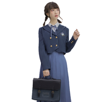 何仔不是JK 筑紫百合女子学院 JK制服 西式制服 女士西服外套 深蓝 M