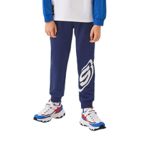 SKECHERS 斯凯奇 L420B117-007D 男童长裤 加绒款 中世纪蓝 130cm