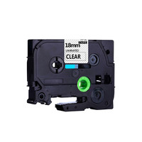 befon 得印 AZe-141 标签机色带 18mm*8m 透明底黑字 单个装