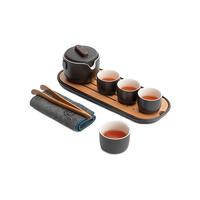 南山先生 简逸 茶具套装 6件套 禅风黑