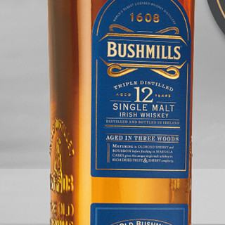 BUSHMILLS 布什米尔 12年 爱尔兰 单一麦芽威士忌 40%vol 700ml