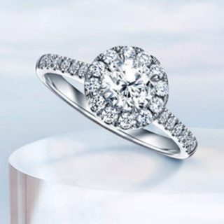 Darry Ring TRUE LOVE系列 WJ0066 女士相伴一生18K白金钻石戒指 18分 SI1 H