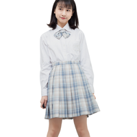 呱の制服馆 白桃 JK制服 女士格裙 蓝色 42cm M