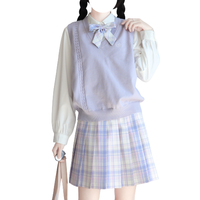 呱の制服馆 葡萄 JK制服 女士格裙 紫色 M