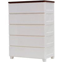 IRIS 爱丽思 HG555B 收纳柜 5层 56*42*102cm 白褐色