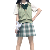 呱の制服馆 春山绯黛 JK制服 女士格裙 深绿色 45cm M