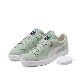 PUMA 彪马 Suede Classic Xxi 中性运动板鞋 374915-13 冰绿色/白 35.5