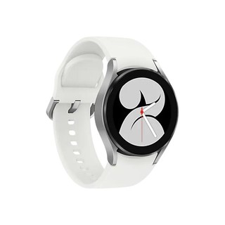 SAMSUNG 三星 Galaxy Watch4 智能手表 40mm 白色铝合金表壳 雪川银硅胶表带（GPS、血氧、心率）