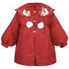 十三余 STZ152802 女童国风夹棉外套 红色 130cm
