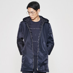 MECITY 冬季男装派克风中长款韩版保暖外套男式羽绒服