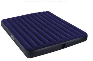INTEX 蓝色植绒单人充气床垫 居家躺椅 户外防潮垫 露营帐篷气垫床68950