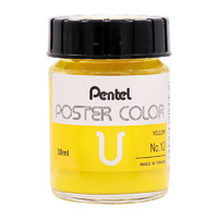 Pentel 派通 WPU2-12 水粉颜料 黄色 30ml 单瓶装