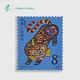 中国集邮总公司 第一轮生肖 丙寅年 虎票邮票 26×31mm 影雕套印