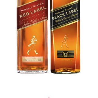 JOHNNIE WALKER 尊尼获加 红黑牌苏格兰威士忌组合装 40%vol 700ml*2瓶（红牌苏格兰威士忌700ml+黑牌苏格兰威士忌700ml）