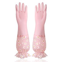 立贝斯 777 乳胶手套 L 2双 粉红色