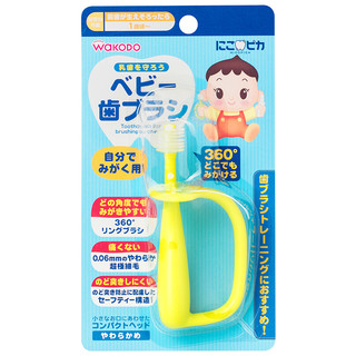 wakodo 和光堂 麦德龙日本进口WAKODO和光堂婴幼儿训练牙刷360°超柔刷头1支装